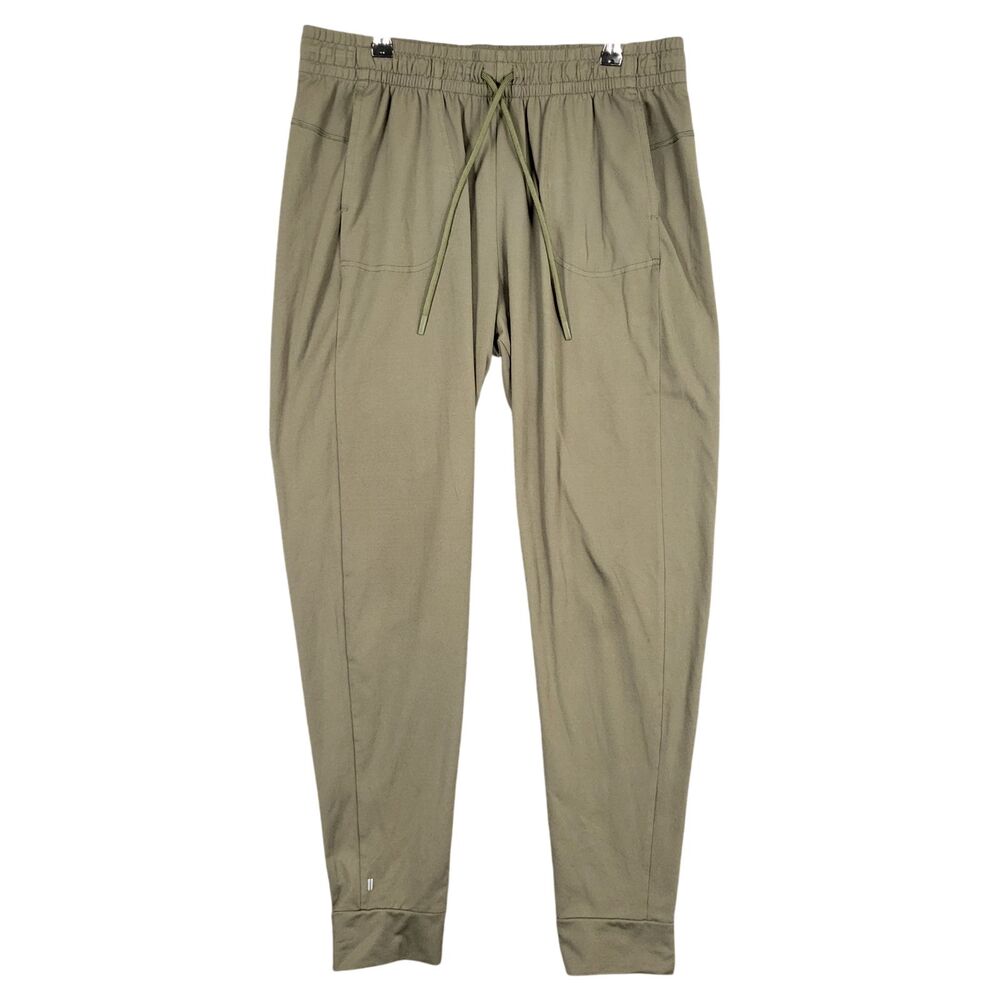 NOBULL Green High Rise Performance Drawstring Jogger Pull On Pants SIZE LARGE